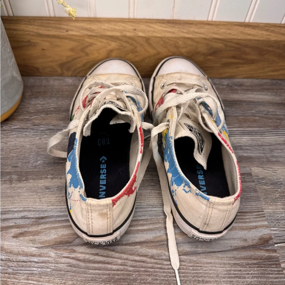 Converse All Stars Chuck Taylor Junior Map Globe Travel Classic Sneaker Junior 3